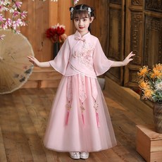 女童古裝漢服夏超仙小女孩連衣裙中國風兒童唐裝襦裙古風童裝春夏