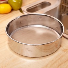 국산 고운채망 24cm 원형 스텐콜랜더 파우더채 밀가루채, 1개