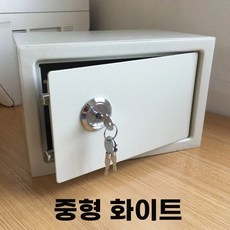 열쇠형 금고 아날로그 보관함 잠금 골드 자물쇠 사물함 캐비넷 25cm 이중, 1개, E. 중형 화이트 31x20x20