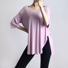 7부 언발라운드 커버업티 필라테스 요가복 필라테스복 상의 커버업 운동복 티셔츠