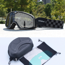 할리 데이비슨 스타일 오토바이 고글 클래식 바이크 헬멧 선글라스 방풍 방진 전체헬멧 반헬멧 호환, Black, 1개