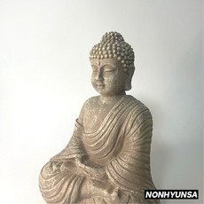 미소 부처님 가정용 불상, 1개, 베이지