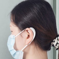 원투몰 귀보호 마스크 가드 1쌍 실리콘가드, 화이트