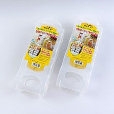 사나다 맥주캔홀더 일본 음료보관 캔정리홀더 냉장고 맥주 음료 보관 4구 손잡이, 2개, 반투명