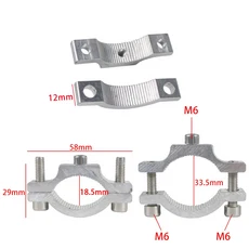 오토바이 전자 헤드라이트 마운트 고정 클램프 브래킷 클립 알루미늄 실버 1PC, 04 Top M6 Screw Silver
