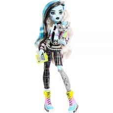 [4] Monster High Frankie Stein 인형 웰컴 위원회 세트 포스터 스티커 펫 왓지트 등을 포함한 15가지 액세서리 포함
