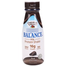 ORGANIC VALLEY 平衡牛奶蛋白奶昔黑巧克力, 1個, 325毫升
