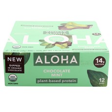 Aloha 蛋白棒巧克力薄荷 12 條, 1個, 672克