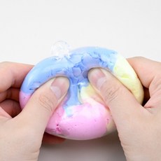 토이토 1+1 솜사탕 왁스 뿌시기 말랑이 왁뿌 스트레스볼 스퀴시, 1세트, 126g, 혼합색상