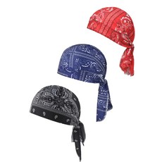 복복복 남자 여자 빠른 건조 야외 스포츠 두건 1+1+1, 1세트, 블랙+빨강+블루