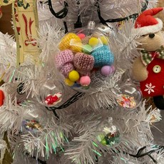 뽑기캡슐 투명 플라스틱볼 원형캡슐 4cm 5P 투명캡슐 투명구 크리스마스트리오너먼트 크리스마스꾸미기, 단품, 1개