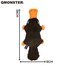 QMonster 寵物狗狗拉扯互動毛絨玩具 甩甩兔, 怪叫鴨嘴獸 適閤中大型犬, 1個