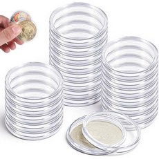 수집가용 30개 동전 케이스 - 40mm 은화 홀더 캡슐 원형