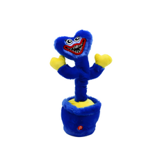 허기워기 춤추는 말하는 선인장 아이들을 위한 재미있는 완구, 1개, 파랑, 32cm