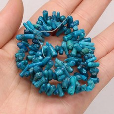 천연 석재 산호 구슬 불규칙한 모양 보석에 대 한 격리 팔찌 목걸이 액세서리에 DIY 만들기, 파란, 6x12mm