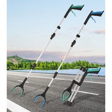 지오상점 접이식 쓰레기집게 다용도 만능집게 83cm 긴팔집게 청소집게 고철집게, 1개, 블루