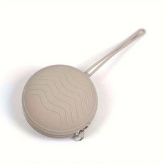 矽膠奶嘴收納盒 附蓋 戶外用 方形安撫奶嘴包 牙膠收納, 1個, 圓形奶嘴包米白