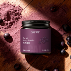 이슬빛 동결건조 아사이베리 농축분말 천연 과일 파우더 무가당 브라질 베이키겸용, 2개, 50g