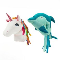 micro 마이크로 킥보드 돌고래 유니콘 헤드 인형 충돌 방지 액세서리, 1개