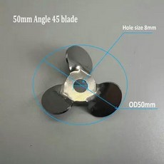 1pcs 실험실 304 스테인레스 스틸 3 잎 유형 교반 패들 (혼합 블레이드 또는 막대) 화학 액세서리, [13] 50mm Angle 45 blade