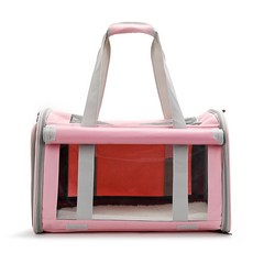 貓外出包便攜可折疊 車載小型犬貓適用 單肩手提兩用寵物包, 1個, 粉色
