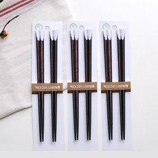 사선 옻칠 한식 일식 고급 옻칠 젓가락세트, 1개, 젓가락 6벌, 블루