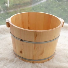 히노끼족욕 편백나무 족욕 21CM 편백 소나무 물통 원형 단통 습식 나무통, 1개, I.소나무25CM싱글배럴