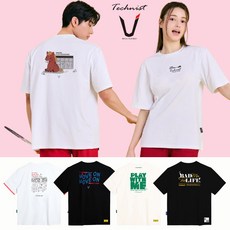테크니스트 배드민턴 티셔츠 반팔 상의 코튼라이크 오버핏