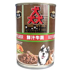 貓狗夢公園 猋狗罐頭385g系列, 1個, 鮮汁牛蔬