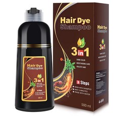 BOJICA MEIDU 다크 브라운 헤어 컬러 샴푸 그레이 커버리지 인스턴트 3-in-1 여성용 염료 500ml16.9온스 140047, 1, 500ml
