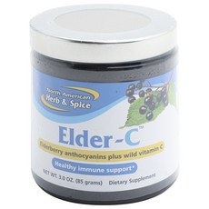 North American Herb&Spice Elder C 接骨木莓加野生維生素 C, 85g, 1罐