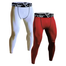 2장세트 디펜더 기능성 기모 스포츠 트레이닝 언더레이어 내의 9부 긴바지 HP-REWH_XL