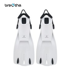 breathe 輕量化調整式潛水蛙鞋 彈力繩蛙鞋帶 白色 XL, 白色,XL