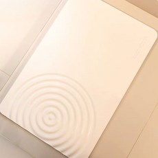 bath stone 硅藻土腳踏墊, 1個, 米白 方形水滴紋【硅藻土腳踏墊】