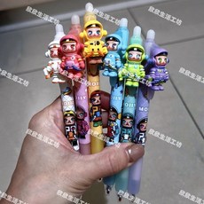 molly 藍色擦擦筆 文具, 1個, 1支［顏色隨機出貨］