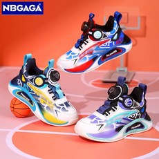 NBGAGA 男童籃球鞋 新款兒童運動鞋 青少年網面超輕透氣中大童鞋子 男孩學生跑步鞋防臭腳