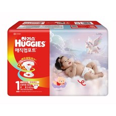 하기스 매직컴포트 NEW 밴드형 기저귀 남여공용 신생아용 1단계(3~4.5kg), 180매, 1단계