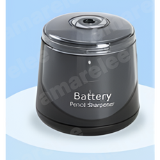 DEEPSUN 누르면 깎이는 휴대용 자동 연필깍이 쓰레기창 쉬운 청결 리필포함, 1개, 업그레이드 블랙