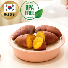 뚝땁 전자렌지용 찜기 만두 고구마, 핑크, 1개