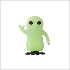 Bone 蹦克 角色破風手 單車裝飾擺件 自行車配件 Garmin底座擺件 綁帶款, 夜光外星人,Garmin款, 1個