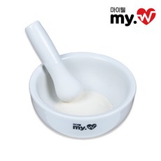 국산 마이웰 유발유봉 세트 약절구 약사발 막자사발 알약 분쇄기 가루약 제조 소, 1세트