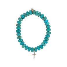 시드니에반 크로스 참 다이아몬드 앤 터퀴즈 브레이슬릿