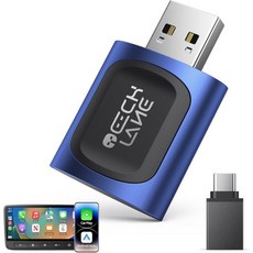 2026년 업그레이드된 2 in 1 무선 카플레이 어댑터 안드로이드 오토 유선 변환 블루투스 차량용 자동 연결 5G WiFi 5.4 지원 플러그 앤 플레이 USB C A 287, 1 PACK