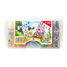 티티파스 애니멀캠프 12색 / 크레파스 크레용 미술준비물 학용품 미술용품, 단품, 1개