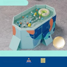 접이식 풀장 미니 물놀이 실내 야외 베란다 간이수영장 캠핑 아쿠아, 1개, 1.6m 델프 블루 [입문 패키지]