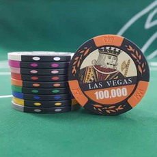 애드천사 고급 칩 포커칩 카드칩 홀덤칩 국제규격칩 숫자칩 볼마커 카지노칩 가짜돈월드트리 숫자포커칩, 주황-10만원, 1개
