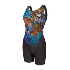 아레나 수영복 가든 3부 반신 U백 DBR BLK