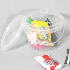 뉴몰 투명 원형 쿠키통 300ml 견과류통 곡물통 간식통