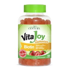 21St Century Vita Joy生物素軟糖 草莓口味 5000mcg, 120顆, 1罐
