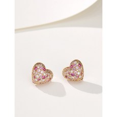 心漾心形耳環, 1個